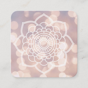 Bokeh und Mandala Quadratische Visitenkarte