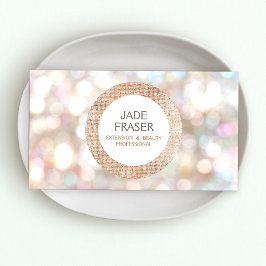 Bokeh und Rose Gold Sequin Schönheit und Mode Visitenkarte