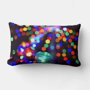 Bokeh-Weihnachtslichter-Wurfkissen Lendenkissen