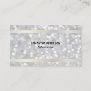 Bokeh White Gold Banding Visitenkarte