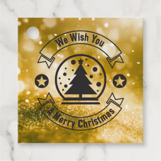 Bokeh Wir wünschen Ihnen ein frohes Weihnachtsfest Geschenkanhänger