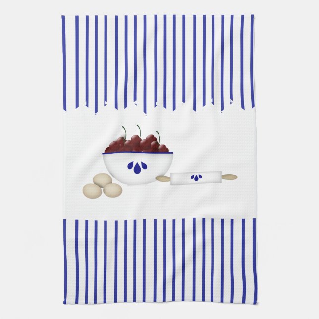 Bol De Cerises Serviette De Cuisine (Vertical)
