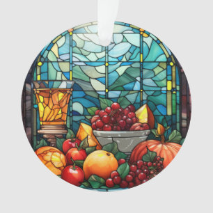 Bol de fruits en verre tendu