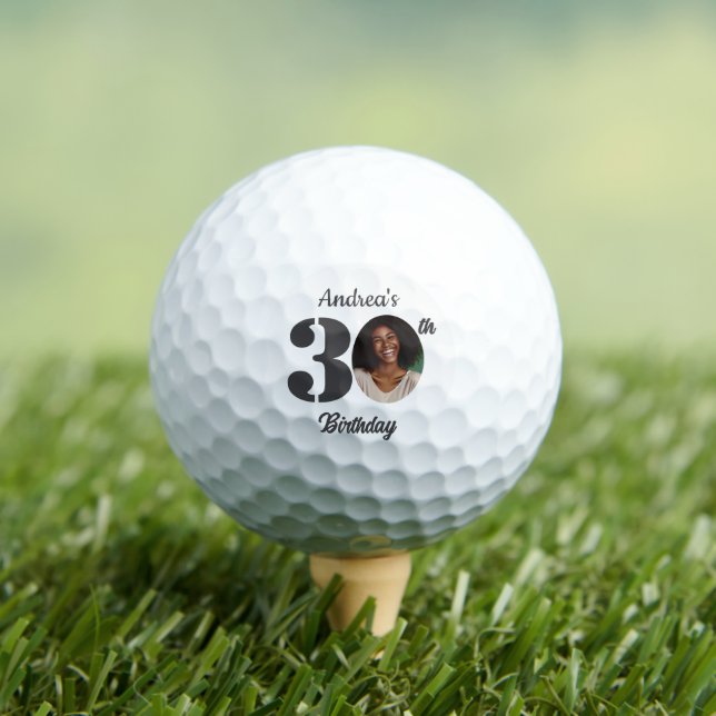 Bold 30th Birthday Party Photo  Golfball (Insitu T-Shirt)