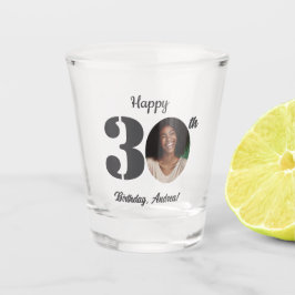 Bold 30th Birthday Photo Schnapsglas