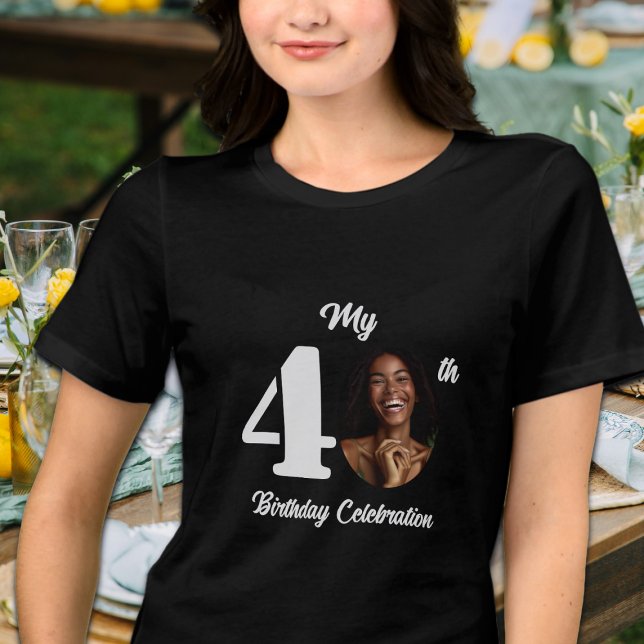 Bold 40th Birthday Photo  Tri-Blend Shirt (Von Creator hochgeladen)