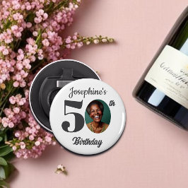 Bold 50th Birthday Party Photo Favor Flaschenöffner