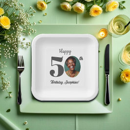 Bold 50th Birthday Party Photo Pappteller