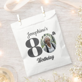 Bold 80th Birthday Party Photo  Geschenktütchen