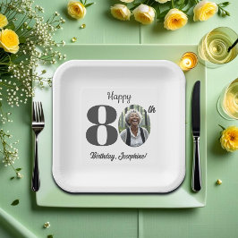 Bold 80th Birthday Party Photo Pappteller