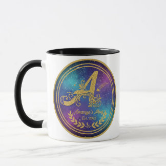 Bold 'A' Monogram Mug - Ananya's Est. 2025 Persona