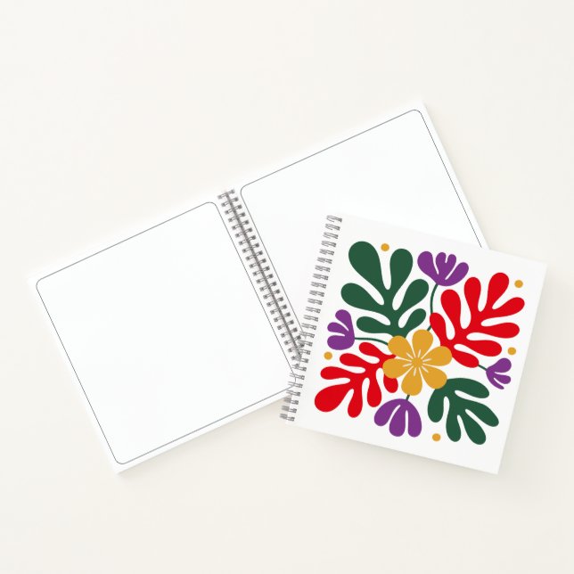Bold Abstract Notebook Floral Matisse Style Art Notizbuch (Innenseite)