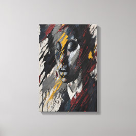 Bold Abstrakt Expressionist Portrait Modern Art Leinwanddruck