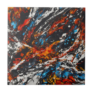 Bold Abstrakt Fiery Fliese