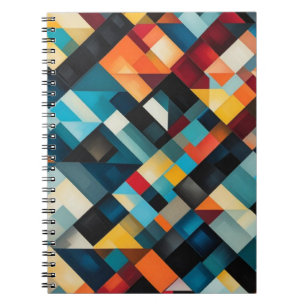 Bold Abstrakt Geometric Pattern Art Notizblock