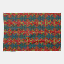 Bold Abstrakt Hippie Cool Red Blue Ethnic Trippy Geschirrtuch