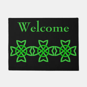 Bold Abstrakt Irish Green Celtic Knot Fußmatte