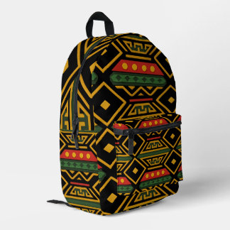 Bold African Print Bedruckter Rucksack