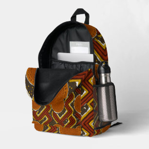 Bold African Print Bedruckter Rucksack