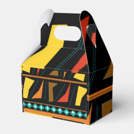 Bold African Print Favor Box Geschenkschachtel