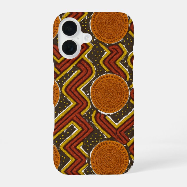 Bold African Print iPhone 16 Hülle (Rückseite)