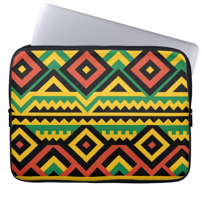 Bold African Print Laptopschutzhülle (Vorderseite)