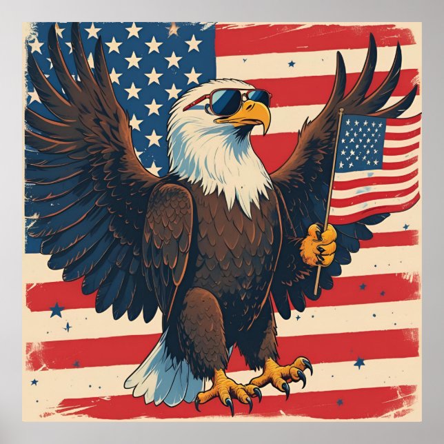 Bold American Eagle – 4th of July Freedom Design Poster (Vorne)