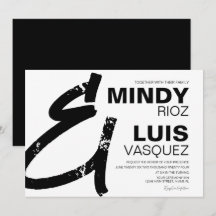 BOLD AMPERSAND Grunge Schwarz-weiße Hochzeit