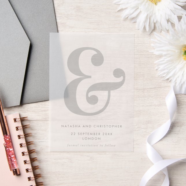 Bold Ampersand Overlay Save the Date (Hochzeit)