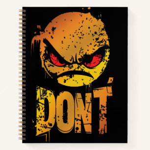 Bold Angry Emoji mit 'DON'T Text' Notizbuch