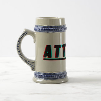 Bold Attitude Glitch Text Tasse - Edgy & Stylish
