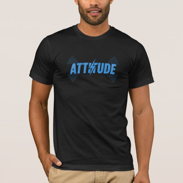 Bold Attitude Lightning Bolt Statement T-Shirt  (Devant)