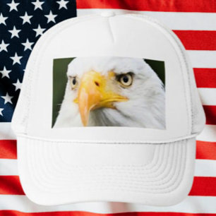 Bold Bald Eagle Head Patriotic Trucker Hat Truckerkappe
