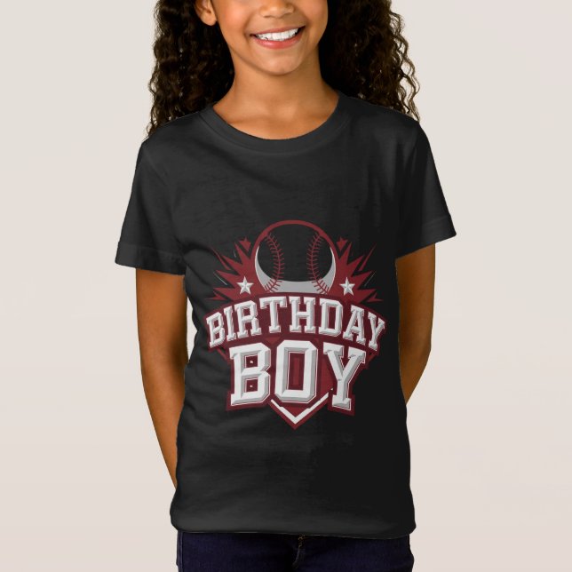 Bold Baseball Geburtstag T-Shirt (Vorderseite)
