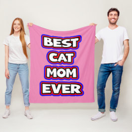 Bold Best Cat Mama je Typografie Fleecedecke