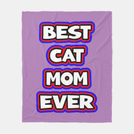 Bold Best Cat Mama je Typografie Fleecedecke