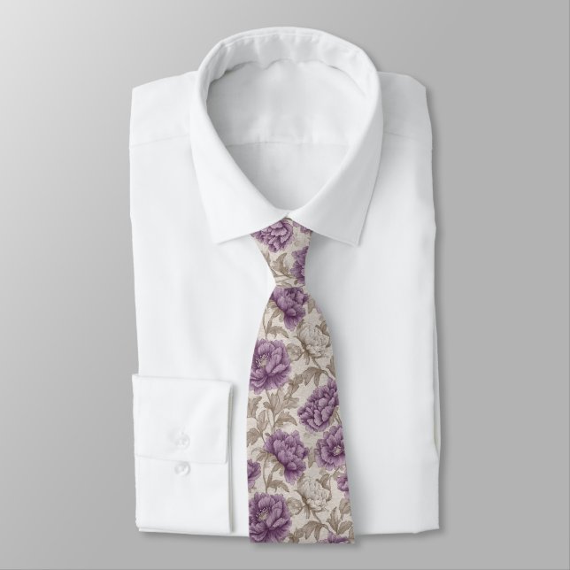 Bold Birthday Gifts For Him Peonies Flower Krawatte (Gebunden)