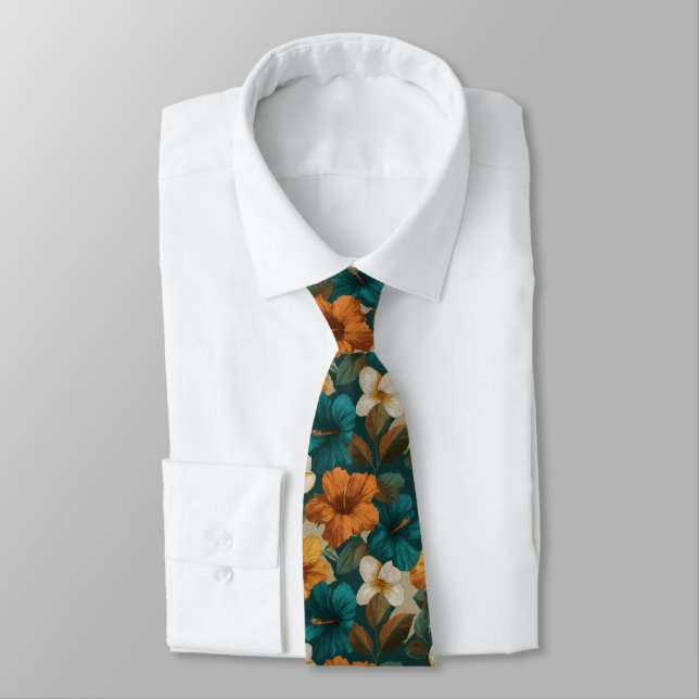 Bold Birthday Gifts For Men Tropical Floral Krawatte (Gebunden)