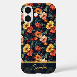 Bold Birthday Party Rose Floral Custom iPhone 16 Hülle