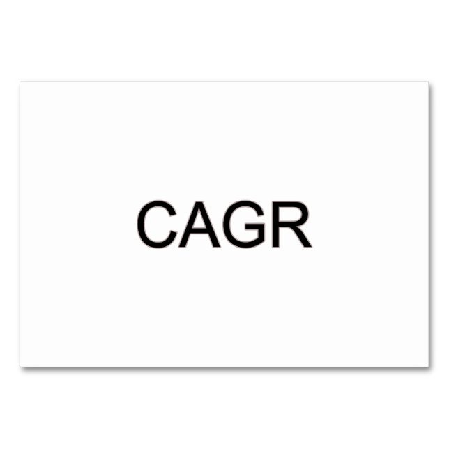 Bold Black CAGR Tischnummer (Vorderseite)