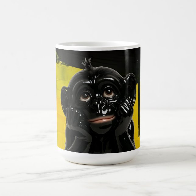 Bold Black Chimp Kaffeetasse (Mittel)