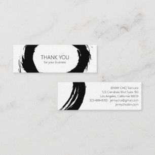 Bold Black Ink Paint Modern Simple Order Vielen Da Mini Visitenkarte
