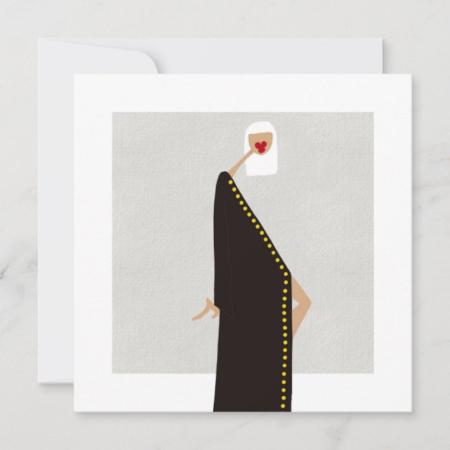 Bold Black Muse Elegant Art Card Mitteilungskarte (Vorderseite)