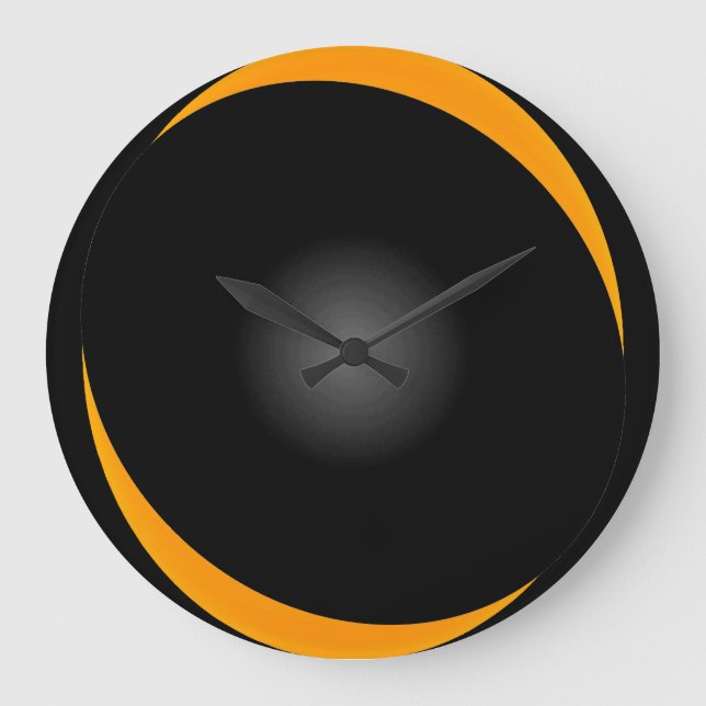 Bold Black Op Art Modern Illusion CricketDiane Große Wanduhr (Vorderseite)