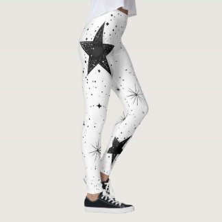 Bold Black Star Leggings