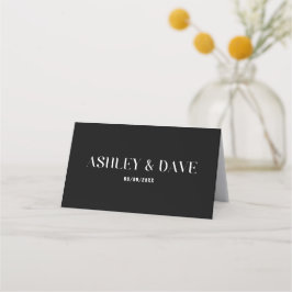 Bold Black Wedding Platzkarte