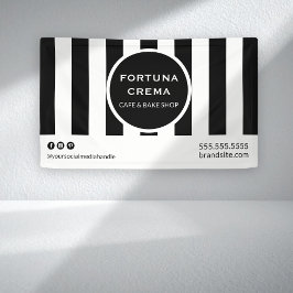 Bold Black & White Striped Business Display Event Banner