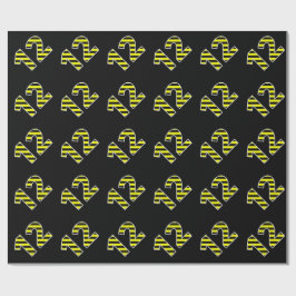 Bold, Black & Yellow Stripes 12 Event # (Geburtsta Geschenkpapier