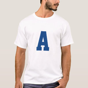 Bold Blue Alphabet Letter Mens T - Shirt