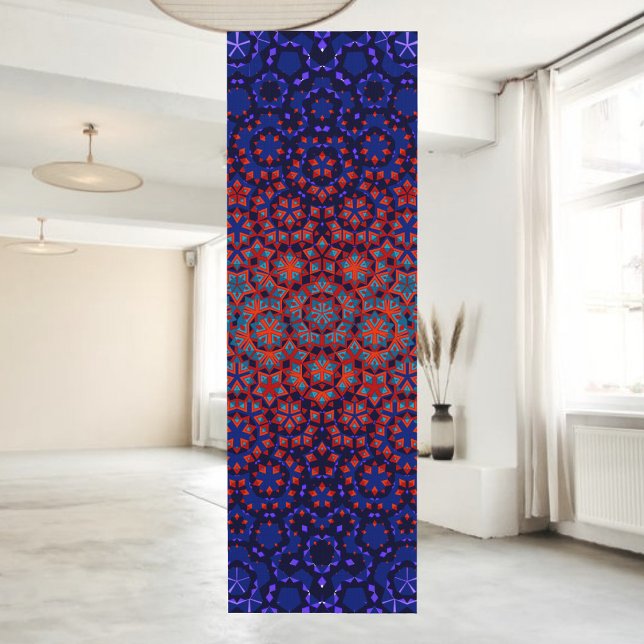 Bold Blue and Red Pattern Yoga Mat Yogamatte (Von Creator hochgeladen)